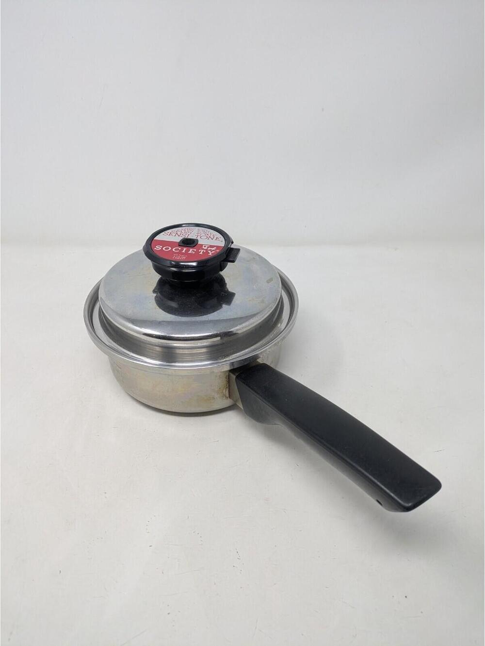 Society Sensi-Tone Cookware Ultrex 7, T304S, 1 Qt Sauce Pan W/Lid S/S USA Made